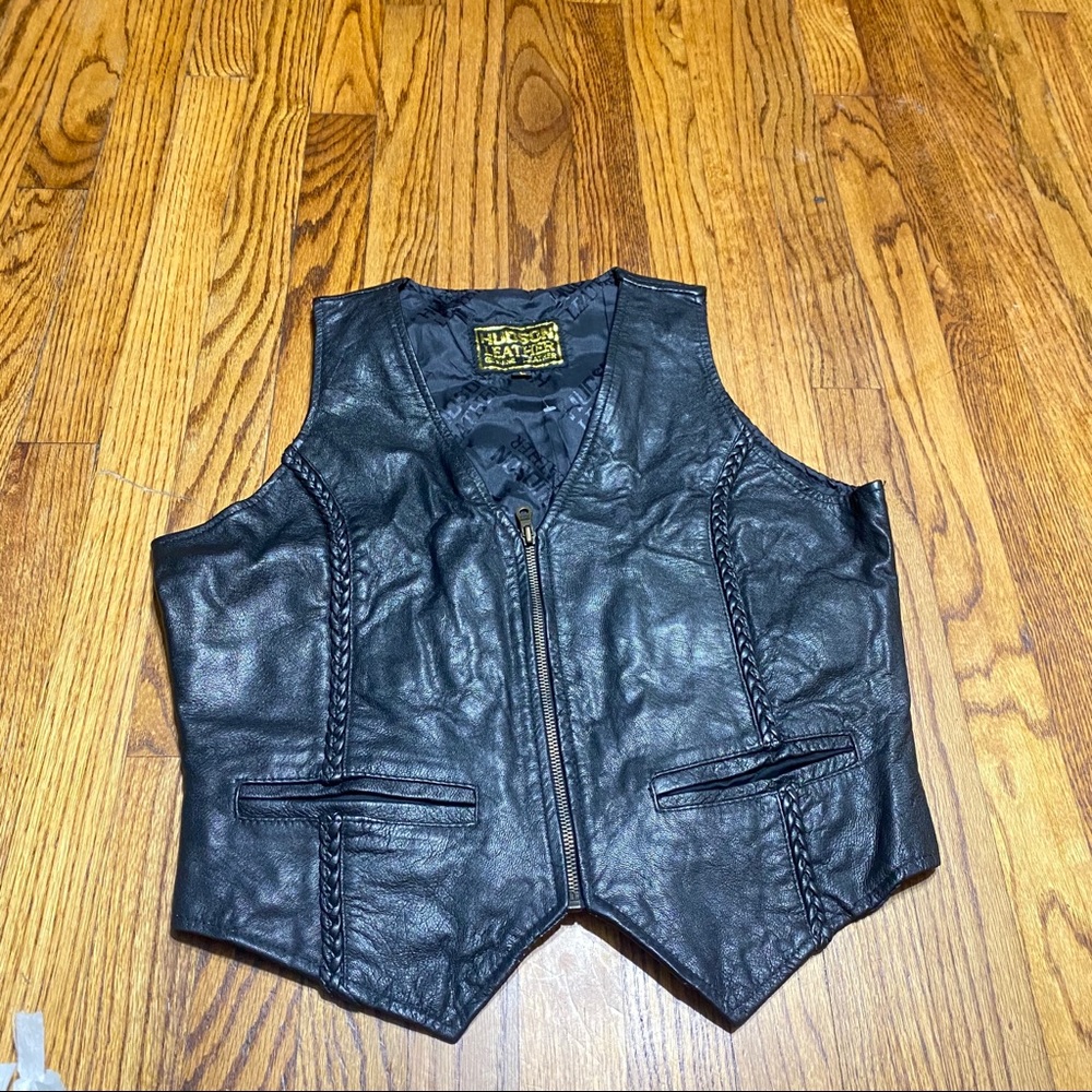 Hudson Leather leather vest size L